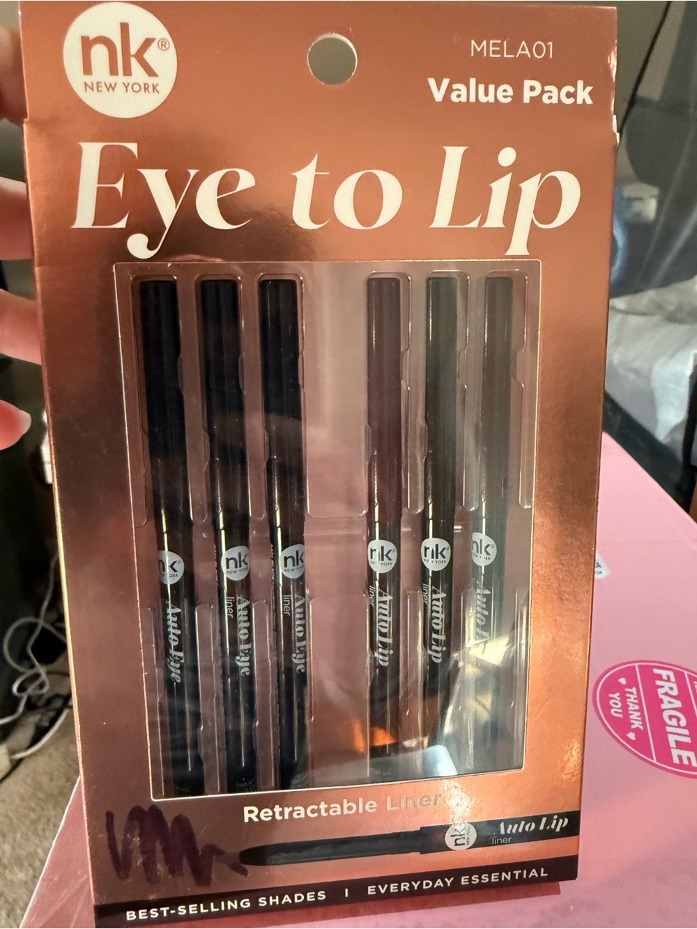 nk New York Eye to Lip Retractable Liner Value Pack - Deep Brown/Black Shades